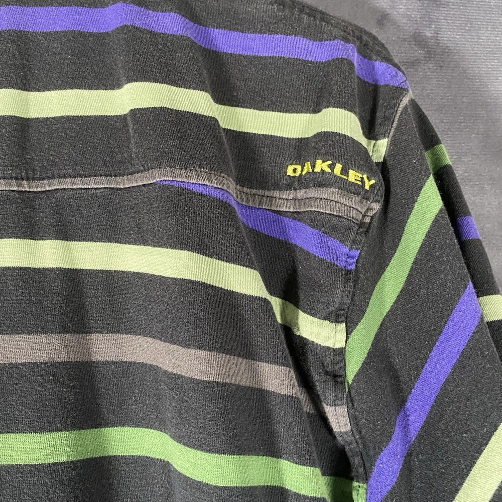 Oakley Golf Polo Stripped Short Sleeve Size XL Embroidered Logo - Picture 6 of 8
